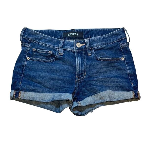 Express Pants - EXPRESS Dark Wash Denim Jean Shorts - Women's Size 0